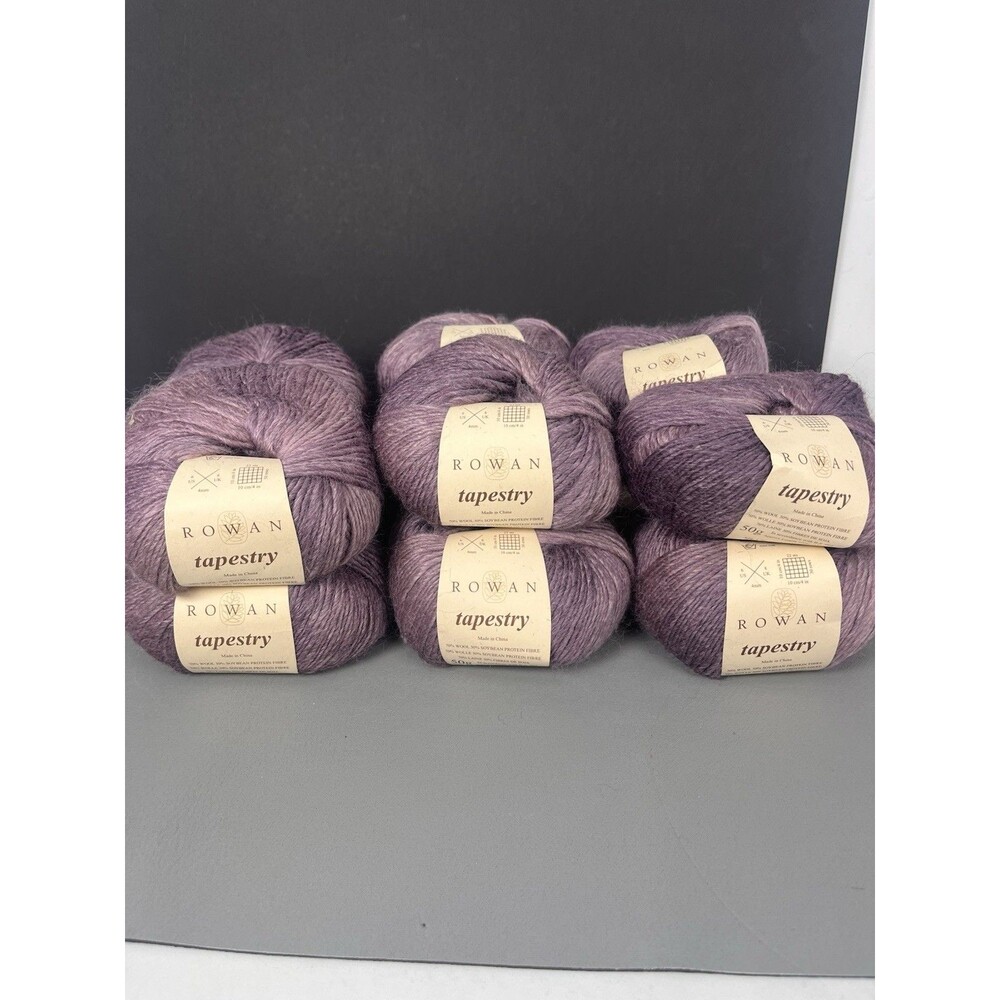 Rowan Tapestry Yarn Lot Of 12 Skeins SH179 Lot 005 Wool Soybean Fiber 50g Purple